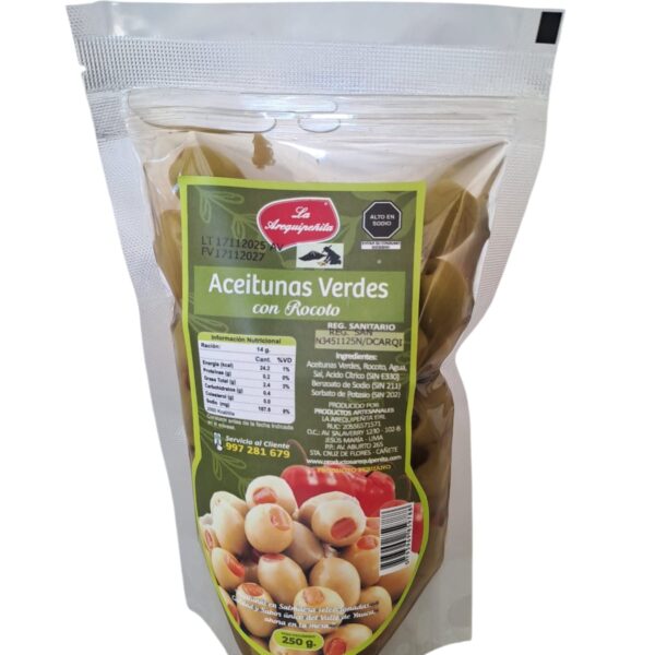 Aceituna Verde Relleno Con Rocoto