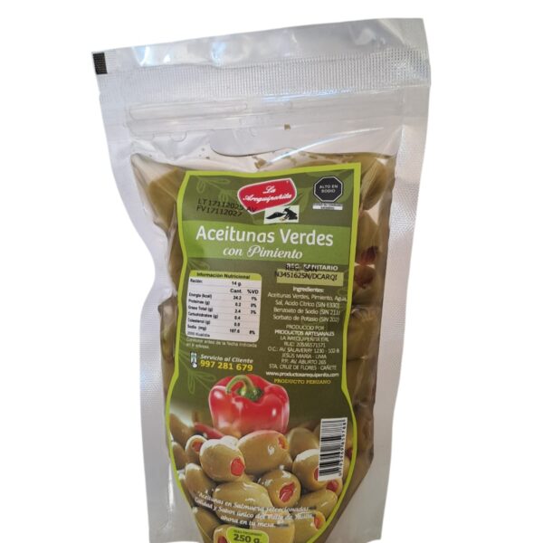 Aceituna Verde Relleno De Pimiento